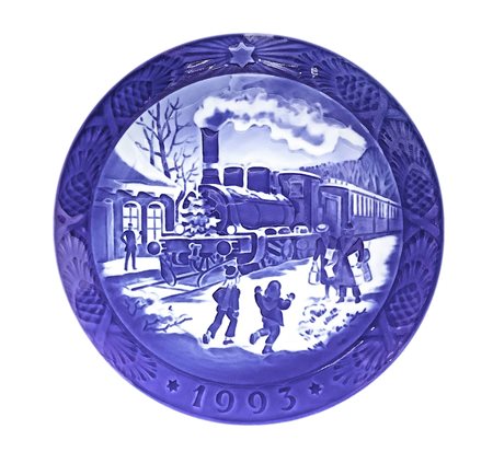 Royal Copenhagen Denmark - Piatto di Natale 1993 ''Christmas guests''