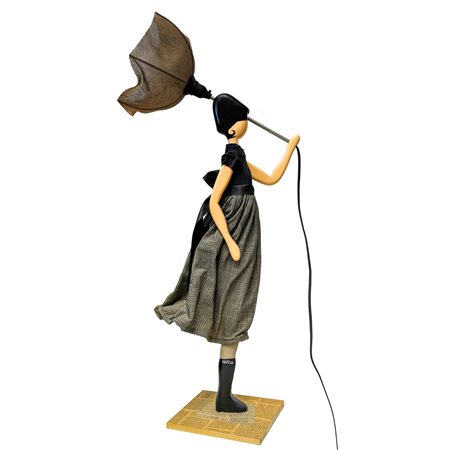 Skitso - Lampada ragazza in controvento