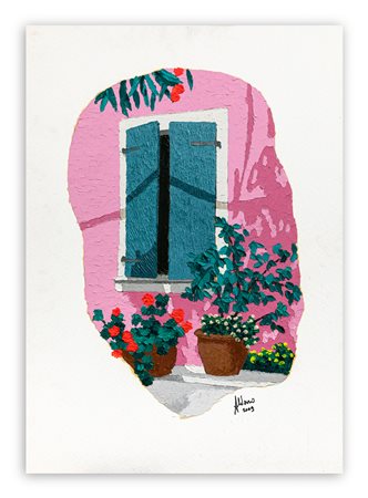 ALVARO CATTANEO (1938) - Finestra sul Garda, 2009