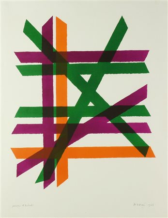 Piero Dorazio (1927 - 2005) COMPOSIZIONE, 1966 litografia, cm 65x50; es. P.A....