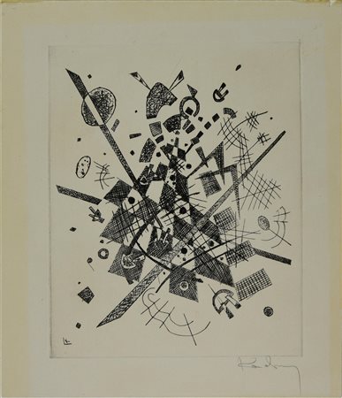 Wassily Kandinsky (1866 - 1944) KLEINE WELTEN IX, 1922 acquaforte-puntasecca,...