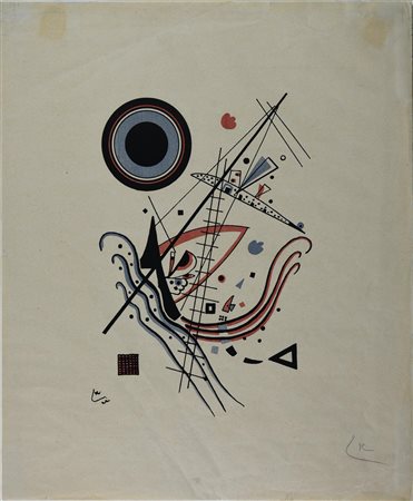 Wassily Kandinsky (1866 - 1944) LITHOGRAPHIE BLAU, 1922 litografia a colori,...