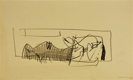 Emilio Scanavino (1922 - 1986) SENZA TITOLO, 1965 carboncino su carta, cm...