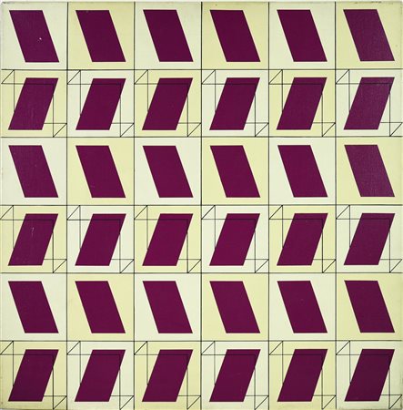 Walter Fusi (1924 - 2013) SENZA TITOLO, 1974 olio su tela, cm 60x60 sul...