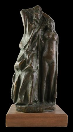 Arturo Martini (1889 - 1947) GIUDITTA bronzo, cm 43x17x17 firma e titolo...