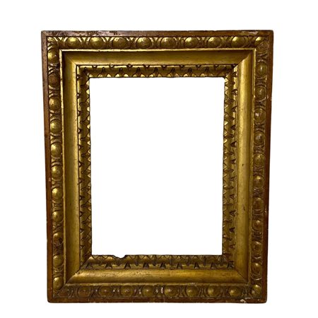 Cornice italiana XIX secolo in foglia oro. Dimensioni: Esterno: 47,5x58...