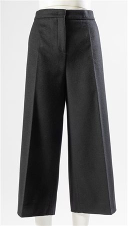 MAX MARA STUDIO Pantaloni palazzo nero in lana. Taglia riportata: IT 46....