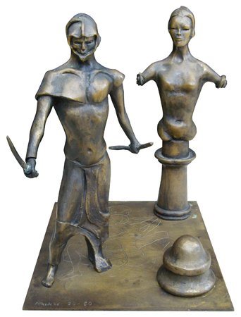 UGO ATTARDI Sori 1923 – Roma 2006 Guerriero e statua 1976 Scultura di bronzo...