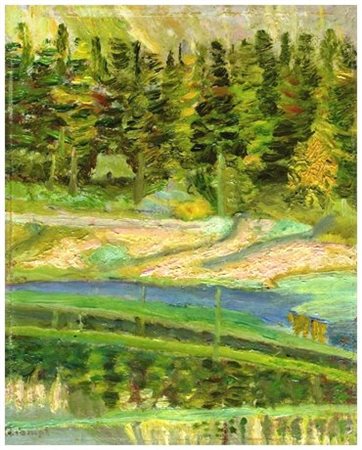 FAUSTO CIOMPI DELLE NOTTI Pisa 1884 – Orta 1969 Senza titolo Olio su faesite...