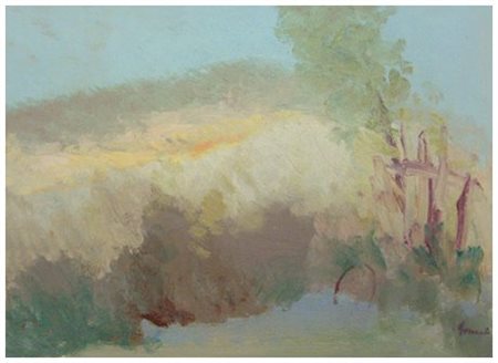 GUIDO GUIDI Livorno 1901 – 1998 Senza titolo Olio su tavola 25 x 35. Firma in...