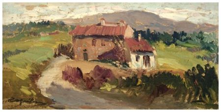 BASSO RAGNI Termoli 1921 – Livorno 1979 Senza titolo Olio su faesite 20 x 40....