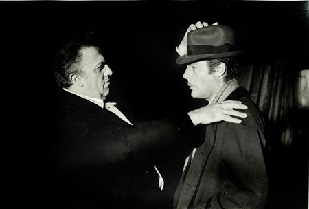 Tazio Secchiaroli 1925-1998 Federico Fellini e Marcello Mastroianni, dal film...