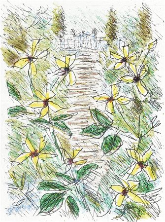 Michele Cascella FIORI multiplo su sughero, cm 24x18, es. p.a. firma e tiratura