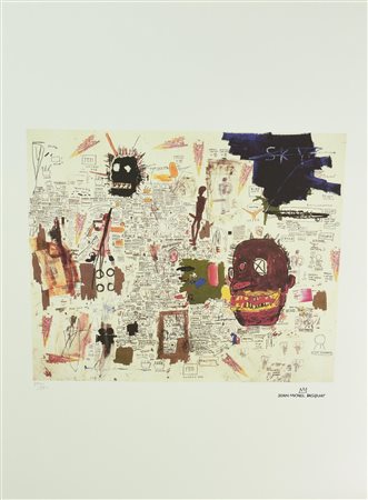 D'apres Jean Michel Basquiat UNTITLED foto-litografia, cm 70x50; es. 250/250...