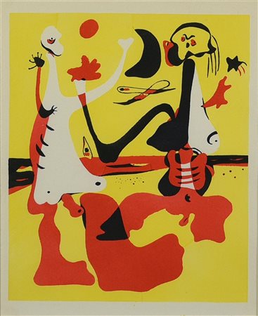 Da Joan Miro' SENZA TITOLO stampa litografica, cm 20x16
