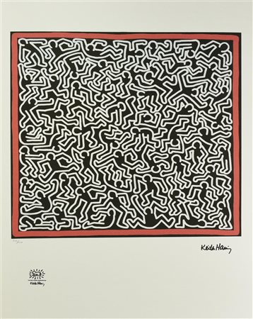 D'apres Keith Haring UNTITLED foto-litografia, cm 70x50; es. 102/150 firma in...