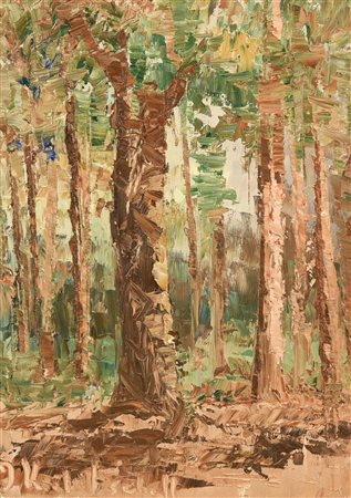 Kirpichek ALBERI olio su tela, cm 24x18 firma