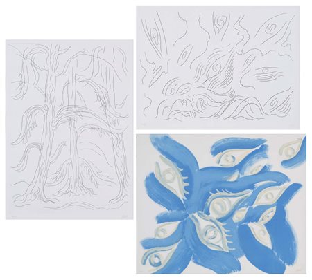 VIRGILIO GUIDI (Roma, 1892 - Venezia, 1984) soggetti vari lotto di 3 multipli...