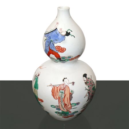 Vaso a forma di zucca della famiglia verde, Qing Dynasty