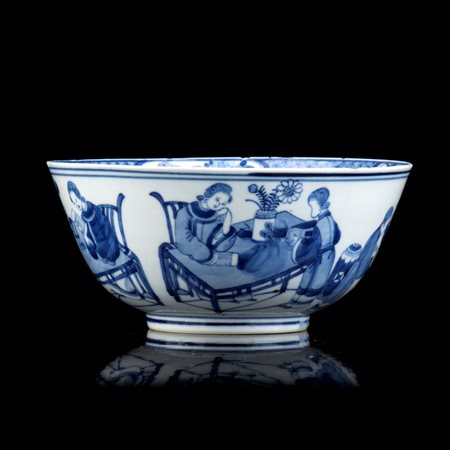  
CIOTOLA IN PORCELLANA 'BIANCO E BLU' 
 