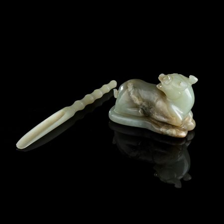  
FERMACARTE E TAGLIA TE' IN GIADA VERDE 
 