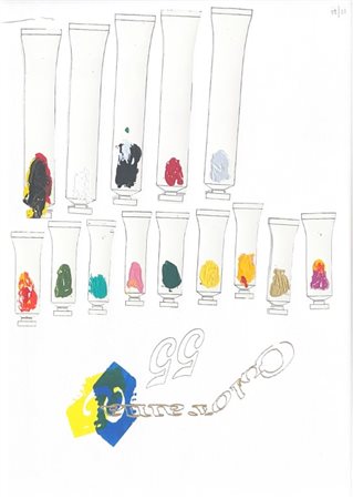 Mario Schifano, dalla cartella di 10 serigrafie dedicate ad Alessandro Grassi