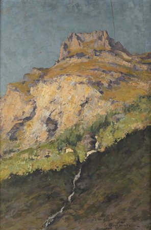 GIULIO SOMMATI DI MOMBELLO<BR>Chieri (TO) 1858 - 1944<BR>"Il Castello - Gressoney Tinitè"