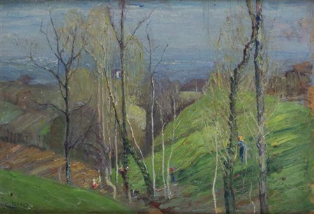 CAMILLO RHO<BR>Alessandria 1872 - 1946 Pecetto (TO)<BR>"Paesaggio"