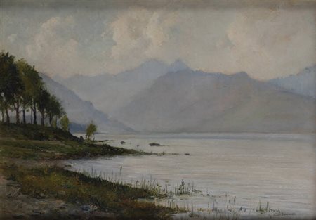 GIOVANNI COLMO<BR>Torino 1867 - 1947<BR>"Lago di Avigliana" 13/5/38