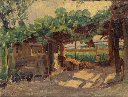 TEODORO WOLF-FERRARI<BR>Venezia 1878 - 1945 San Zenone (TR)<BR>"Paesaggio" 1919