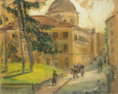 PIER ANTONIO GARIAZZO<BR>Torino 1879 - 1964<BR>"Scorcio di paese"