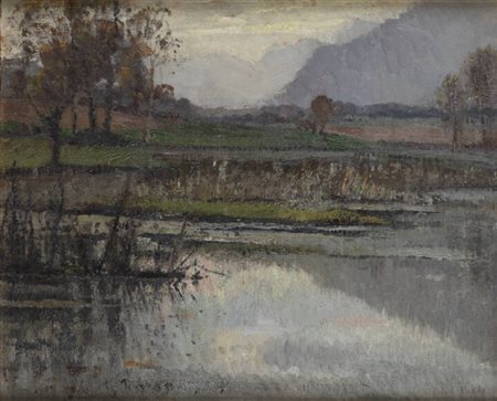 METELLO MERLO<BR>Milano 1886 - 1964 Torino<BR>"Lago Borgarino" 16-11-1930