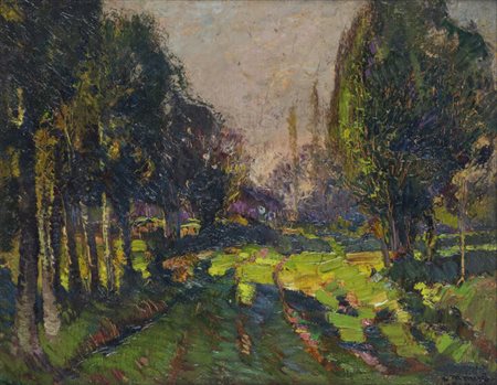 METELLO MERLO Milano 1886 - 1964 Torino "Piccolo orto (Bosses)" agosto 1941