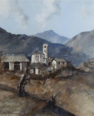 EDMONDO MANEGLIA<BR>Koziu (Turchia) 1925 - 2003 Torino<BR>"Paesaggio"