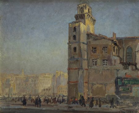 FRANCESCO MENNYEY<BR>Torino 1889 - 1950<BR>"Ricordo di maggio-Parigi"