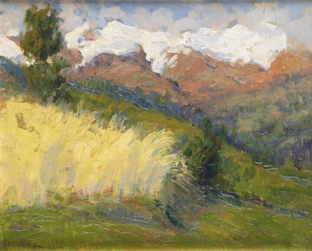 FELICE VELLAN<BR>Torino 1889 - 1976<BR>"Val d'Ayas" 1924
