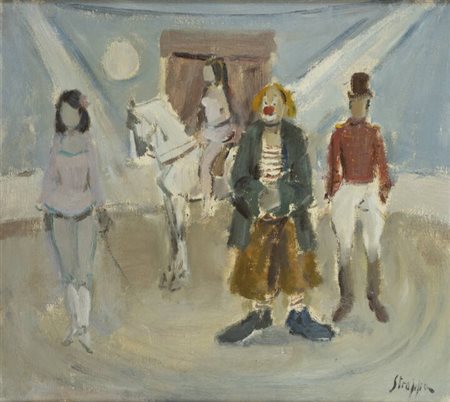 LEONARDO STROPPA<BR>Torino 1900 - 1991<BR>"Personaggi del circo"