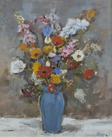 LEONARDO STROPPA<BR>Torino 1900 - 1991<BR>"Vaso di fiori"