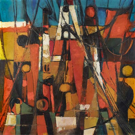 DEDALO MONTALI<BR>Cagliari 1909 - 2001 Rodello (TO)<BR>"Bacino di Carenaggio" 1973