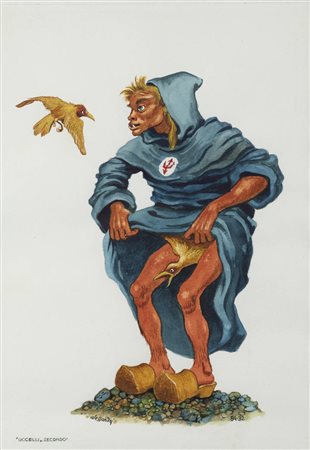 LORENZO ALESSANDRI<BR>Torino 1927 - 2000 Giaveno (TO)<BR>"Uccelli"secondo" 1984