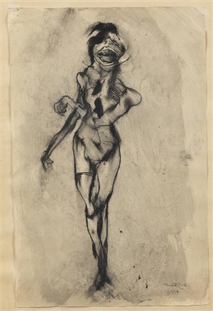 ENRICO COLOMBOTTO ROSSO<BR>Torino 1925 - 2013 Casale Monferrato (AL)<BR>"Figura fantastica" 1959