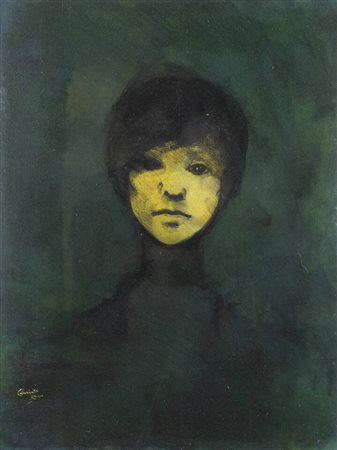 ENRICO COLOMBOTTO ROSSO<BR>Torino 1925 - 2013 Casale Monferrato (AL)<BR>"Volto femminile"