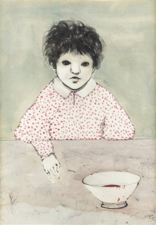 ENRICO COLOMBOTTO ROSSO<BR>Torino 1925 - 2013 Casale Monferrato (AL)<BR>"Bambina"