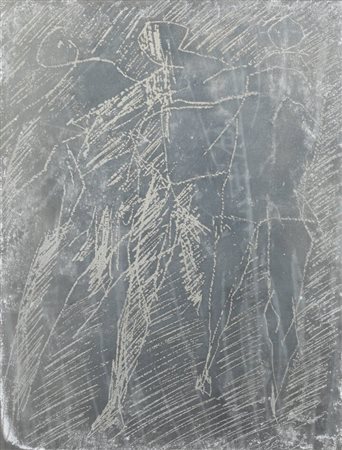 SANDRO CHERCHI<BR>Genova 1911 - 1998 Torino<BR>"Due figure" 1997