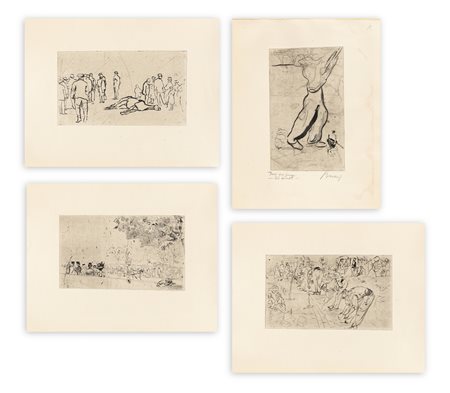 ANSELMO BUCCI (1887-1955) - Lotto unico composto da 4 opere grafiche