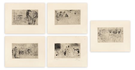 ANSELMO BUCCI (1887-1955) - Lotto unico composto da 5 opere grafiche