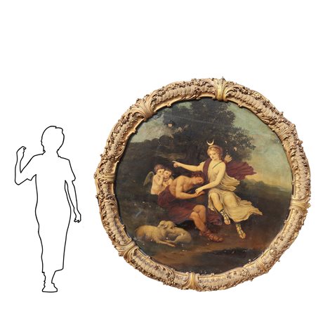 Felice Torelli (Verona 1667-Bologna 1748)  - Diana e Endimione, Ovale, 17° secolo