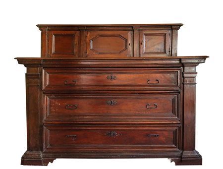 Mobile da sagrestia in legno di noce, 17° secolo