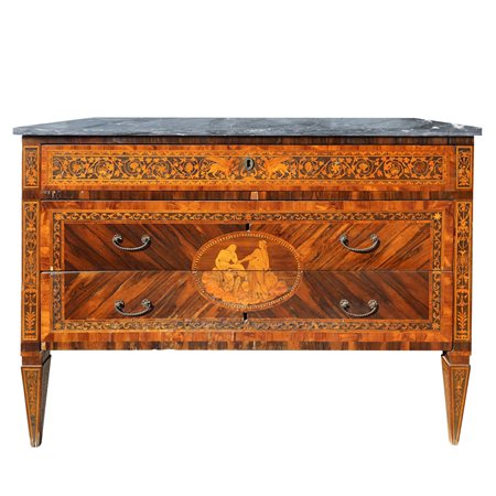 Cassettone in legno di palissandro neoclassico alla Maggiolini , 18th/19° secolo