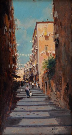 Oscar Ricciardi Napoli 1864-1935 Vicolo di Napoli